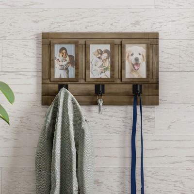 Wall Photo Collage With Hanging Hooks Brown - Lavish Home