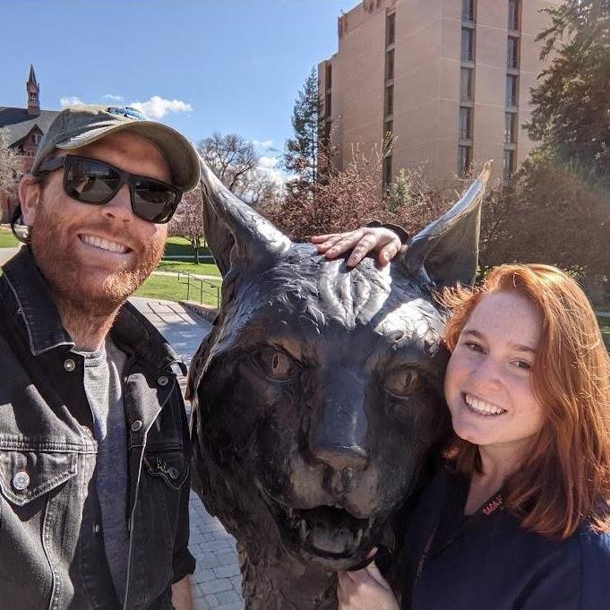 We moved to Bozeman in 2020 so that Chris could work on his Masters in Geology at MSU. A year later, Ellie started her Masters in School Counseling. Ellie and Chris both went from Husky to Bobcat.