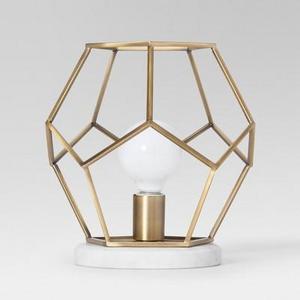 Geometric with Marble Accent Lamp Brass (Lamp Only) - Project 62™