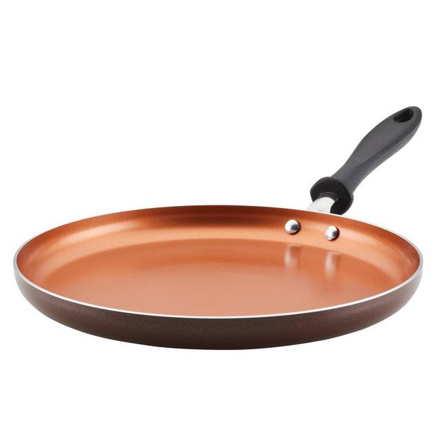 Farberware Reliance Pro 11" Aluminum Copper Ceramic Nonstick Round Griddle - Brown