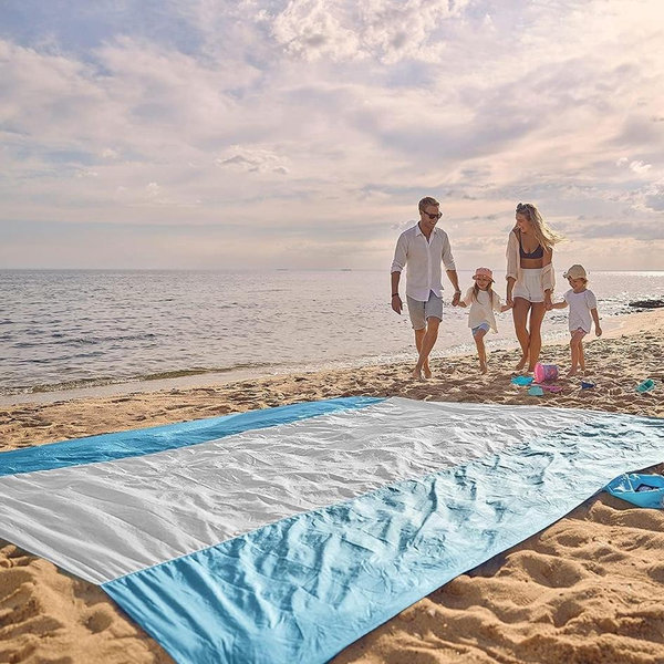 WEKAPO Beach Blanket Sandproof Waterproof 9x10