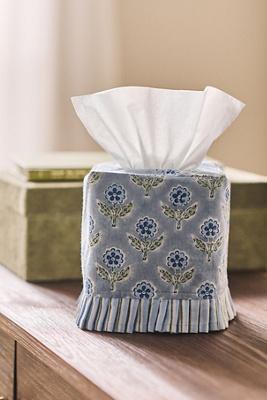 Inner Child Print Ruffle Tissue Box Cover