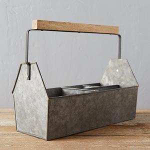 Galvanized Utensil Holder