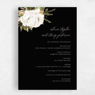 Black Wedding Program - Octavia