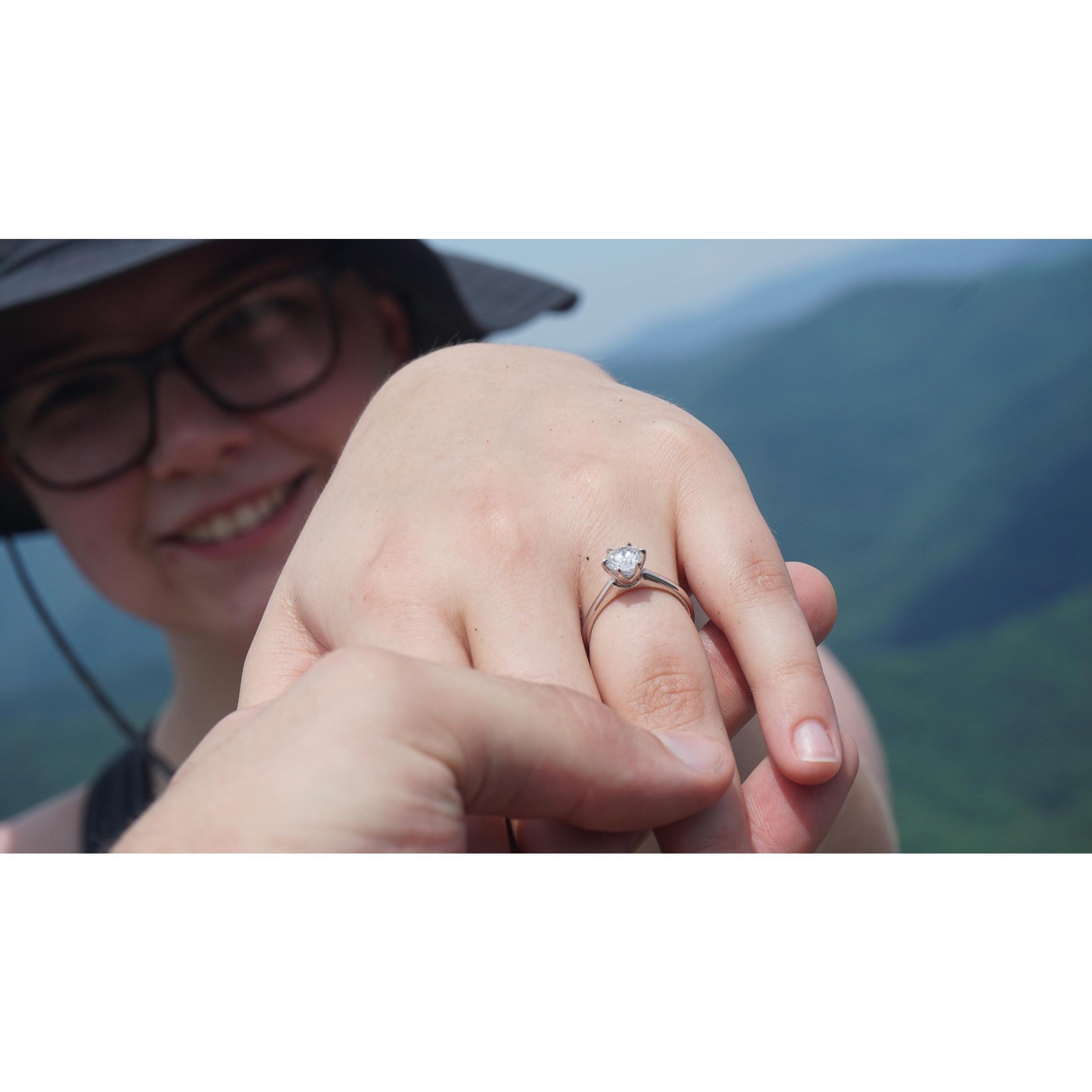 The proposal on Old Rag mountain, Shenandoah National Park, Virginia - 2019