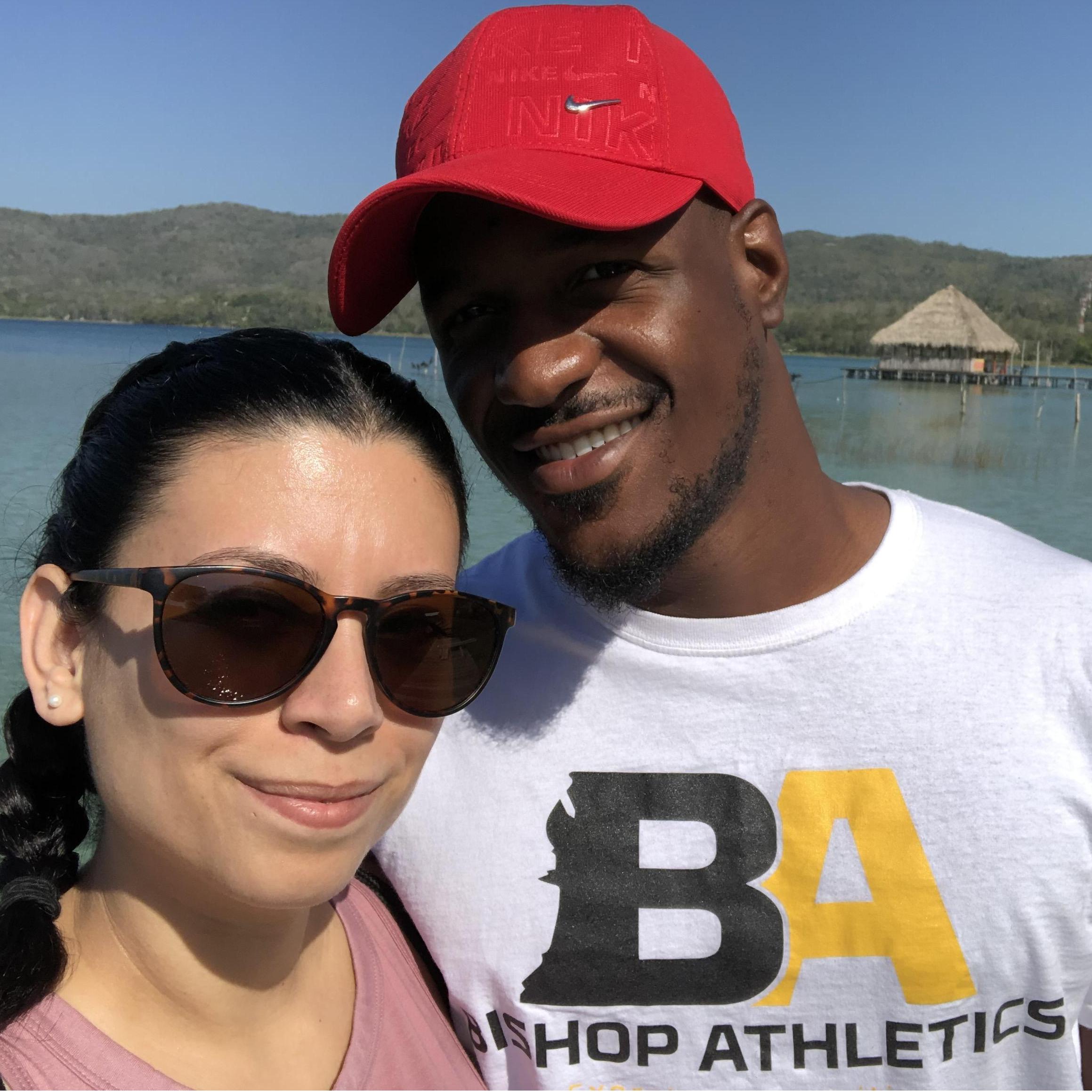 Checking out the lakes surrounding the Mayan ruins in Guatemala.