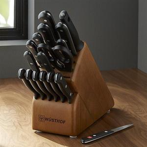 Wüsthof ® Gourmet 18-Piece Walnut Knife Block Set
