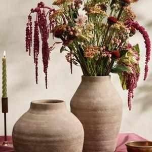 Ribbed Terracotta Vase