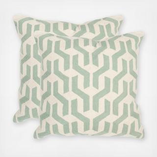 Crete Square Throw Pillow, Set of 2