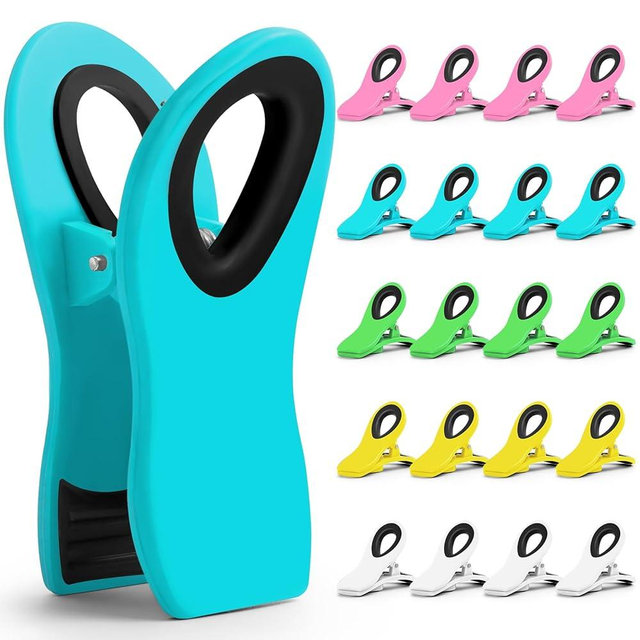Jetmore 20 Pack Chip Clips, Bag Clips, Paper Clips, Binder Clips, Multipurpose Food Clip, Magnetic Clip for Chip, Snack, Food Storage, Kitchen, Packages, Office Paper Clamps
