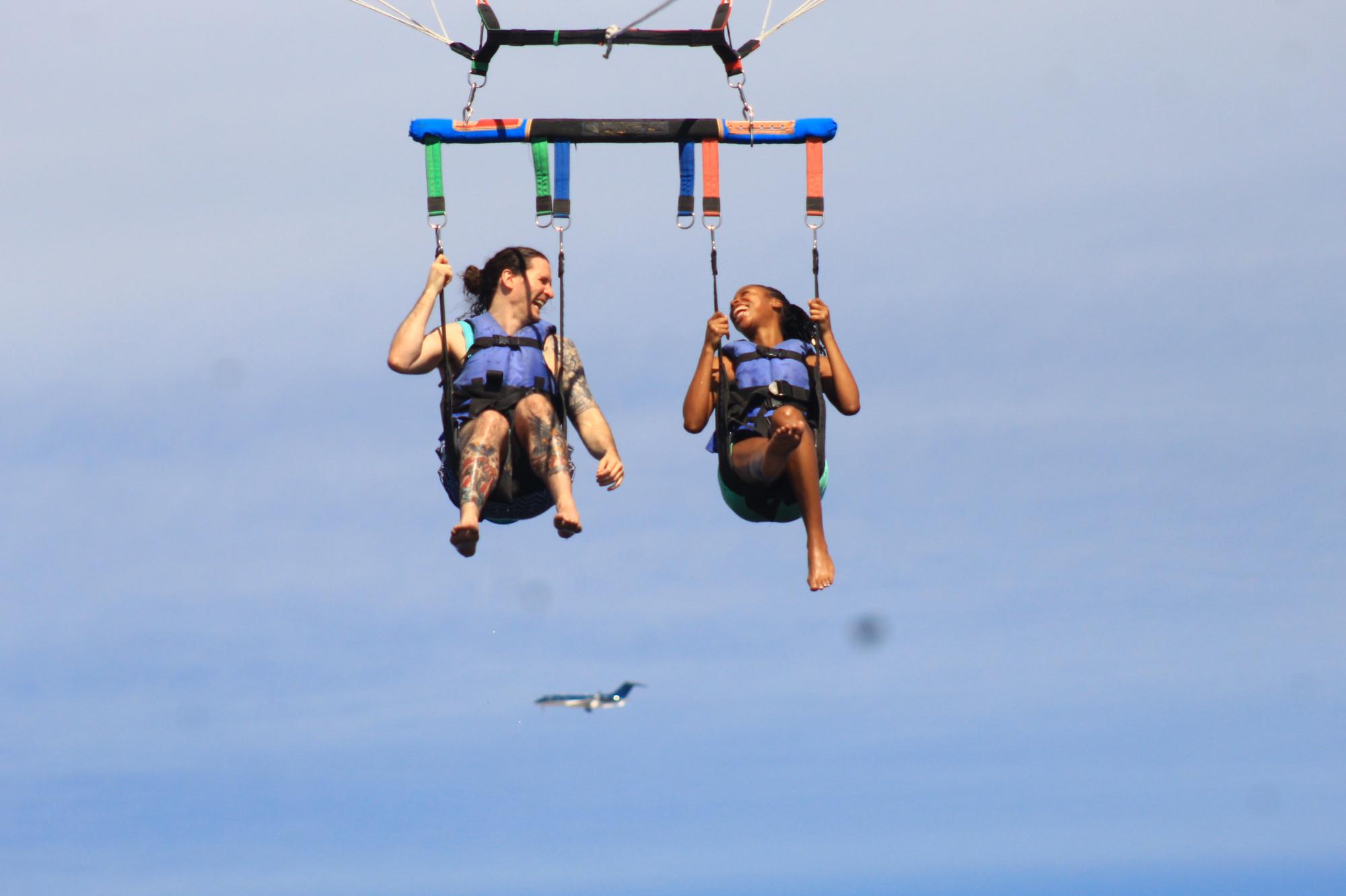 Parasailing in Cabo, flying higher than the planes! (Not really)