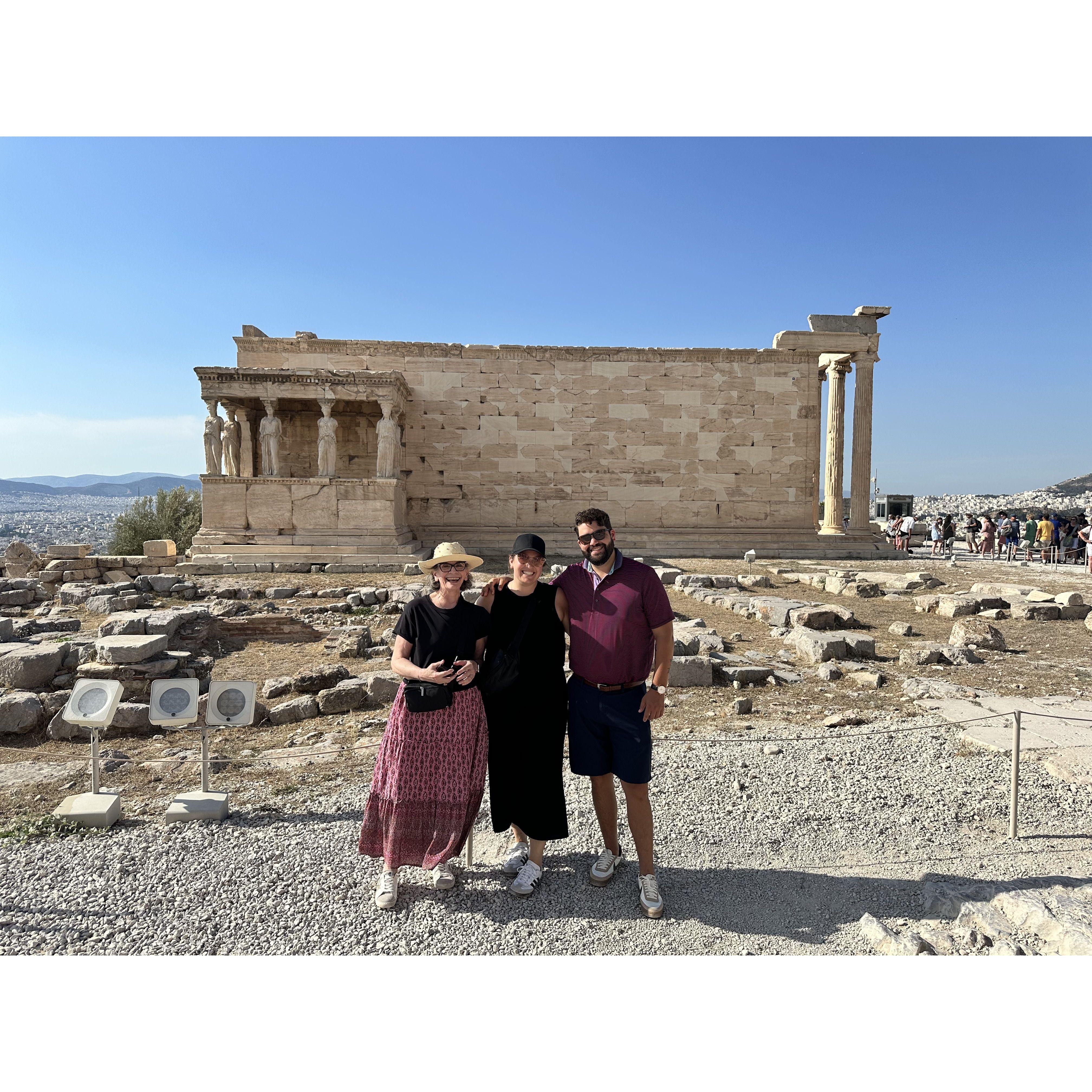 Acropolis with Randi while wedding planning in Athens!