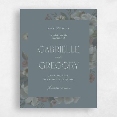 Teal, Blue Wedding Save the Date - Canopy Classic