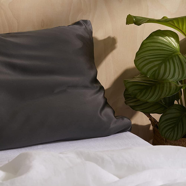 Brooklinen Mulberry Silk Pillowcase (Standard, Carbon Grey)