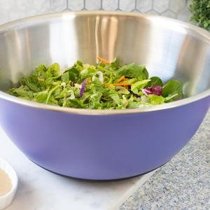Fox Run Stainless Steel Mixing Bowl, Purple, 10.75 Quart