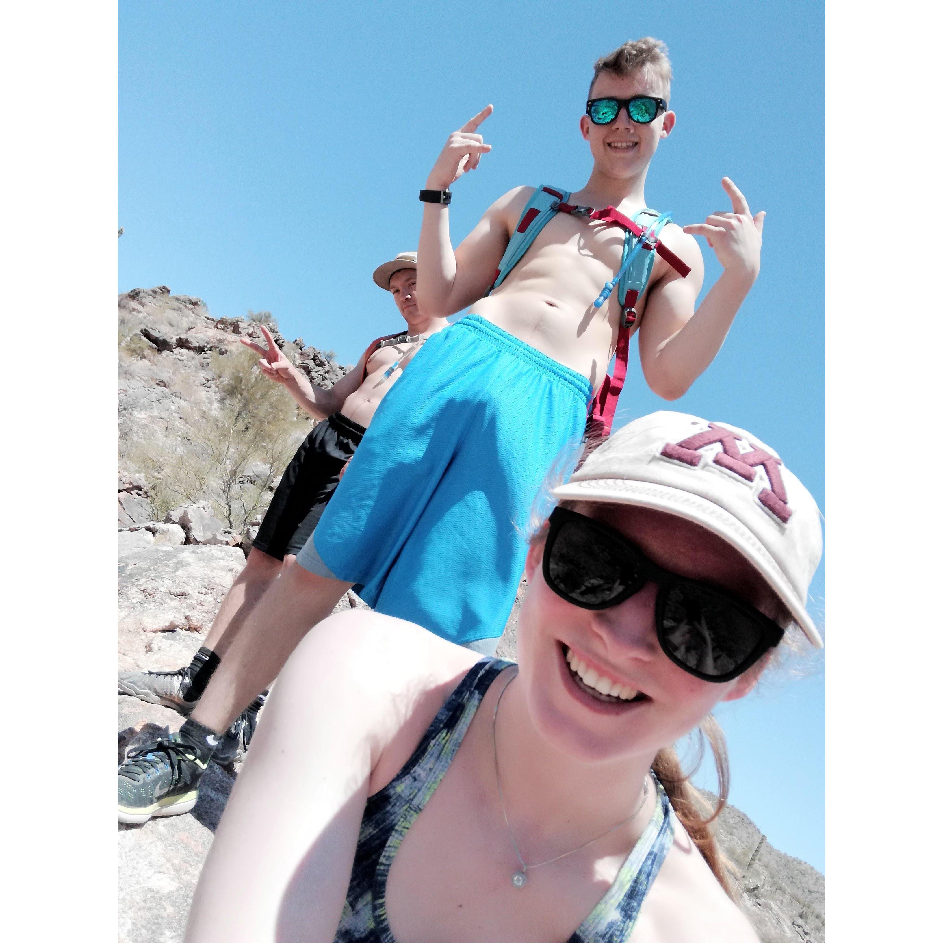 Our first big trip together was to visit Tanner in AZ.