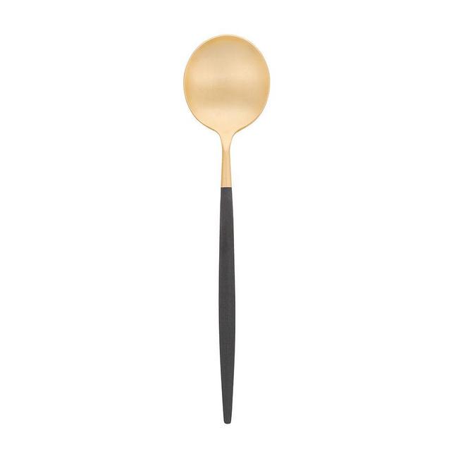 Goa Matt Gold Serving Spoon - Matt Black Gold