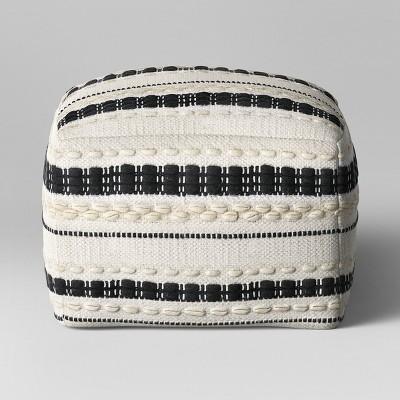 Lory Pouf Black and White Textured - Opalhouse™