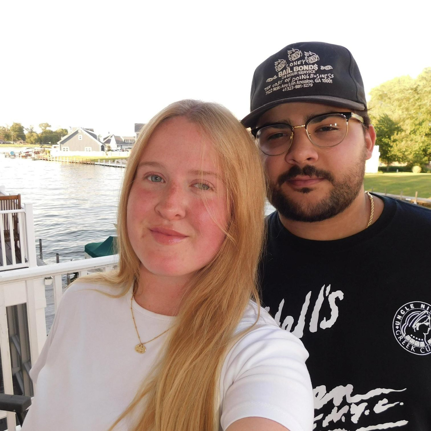 Took this selfie before dinner at the lake with The Lynches!