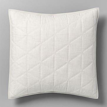 Heathered Sateen Euro Sham, Fog