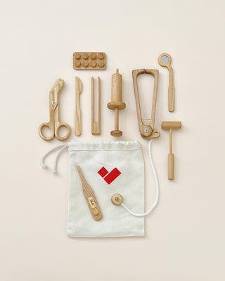 Handmade Wooden Medical Kit