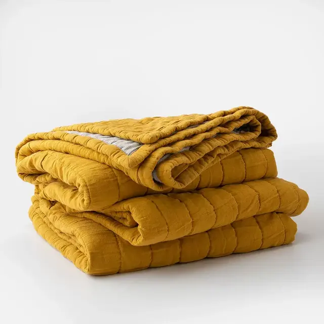 Schoolhouse Channeled Cotton Quilt