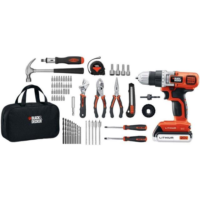 Black+Decker LDX120PK 20-volt Max Lithium Drill/driver & 68-piece Project Kit, 1 Each