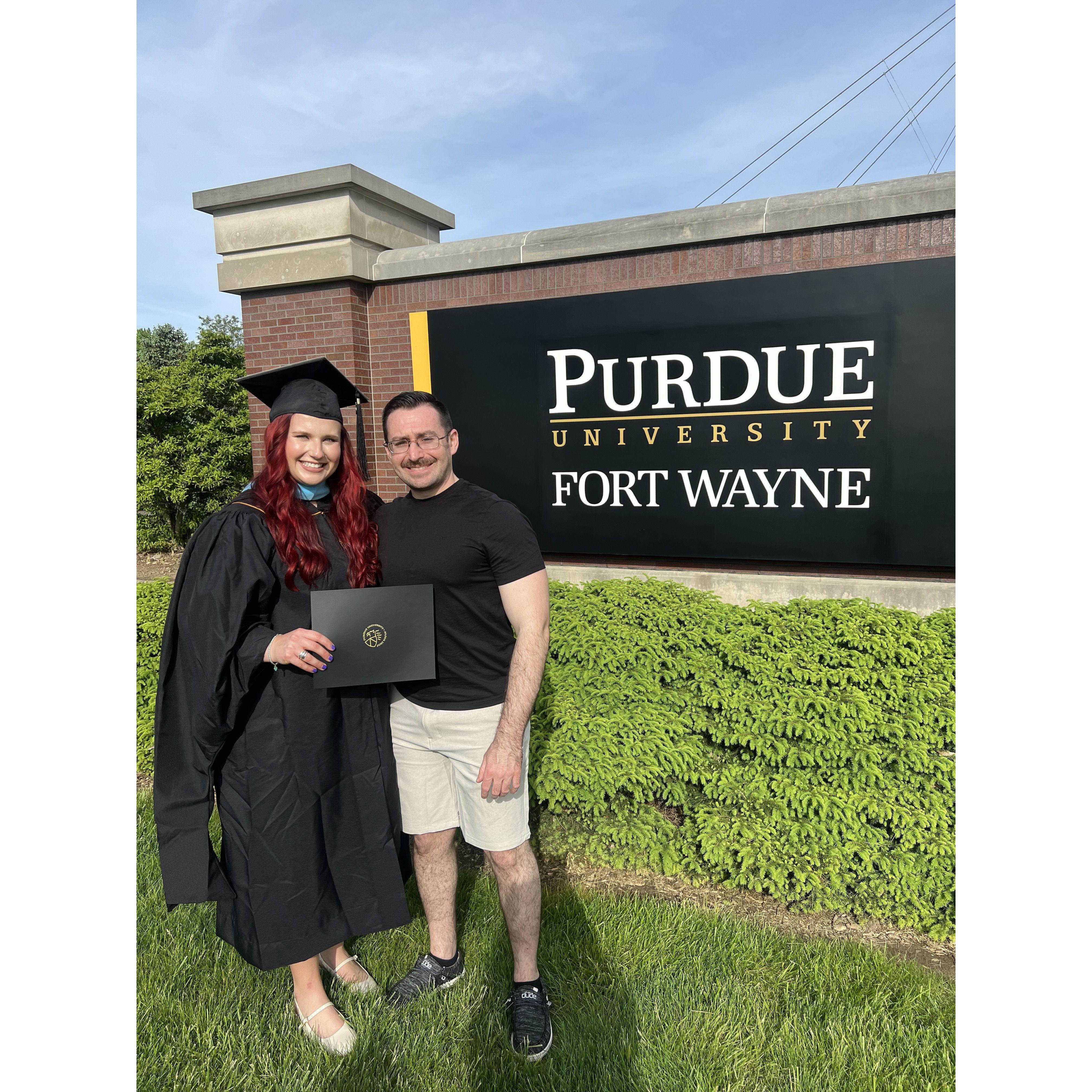 Ashley graduating with her masters!