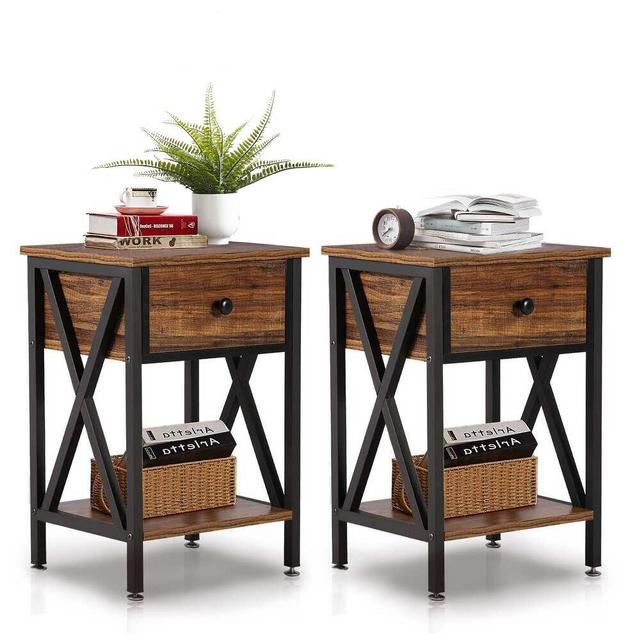Cedrick 1 - Drawer Iron Nightstand