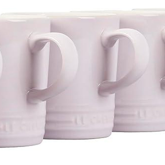 Le Creuset Stoneware Set of 6 London Mugs, 12 oz. Each, Shallot
