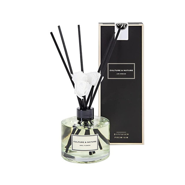 CULTURE & NATURE Reed Diffuser 6.7 oz ( 200ml ) April Flowers Scented Reed Diffuser Set
