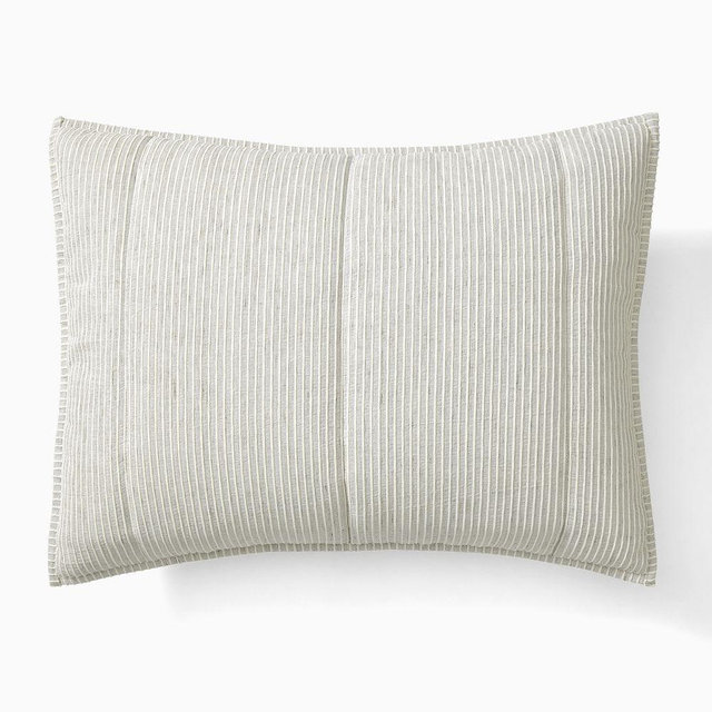 Heathered Linear Standard Sham, Heathered Gray