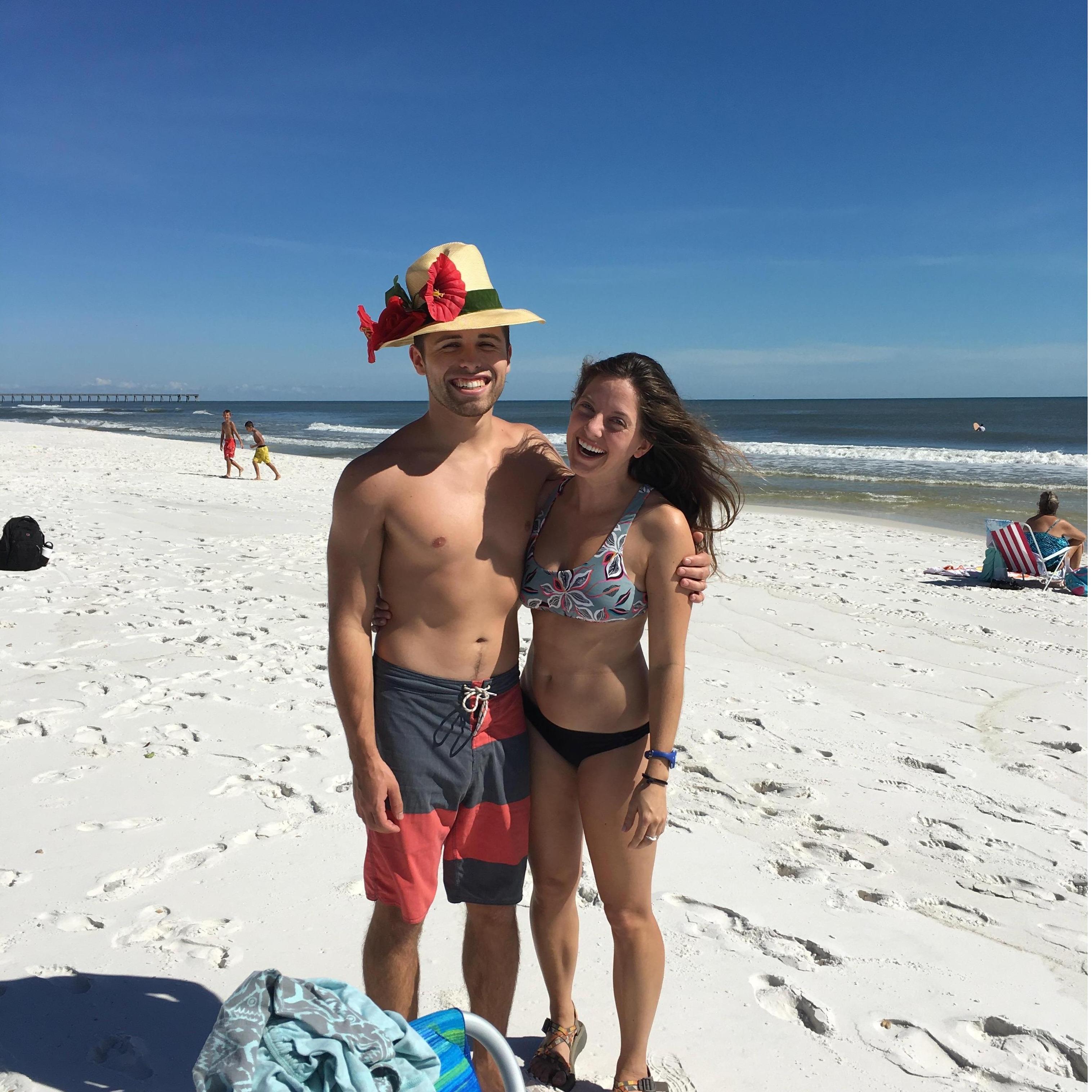 Enjoying our time on these sugar sand beaches, Pensacola
