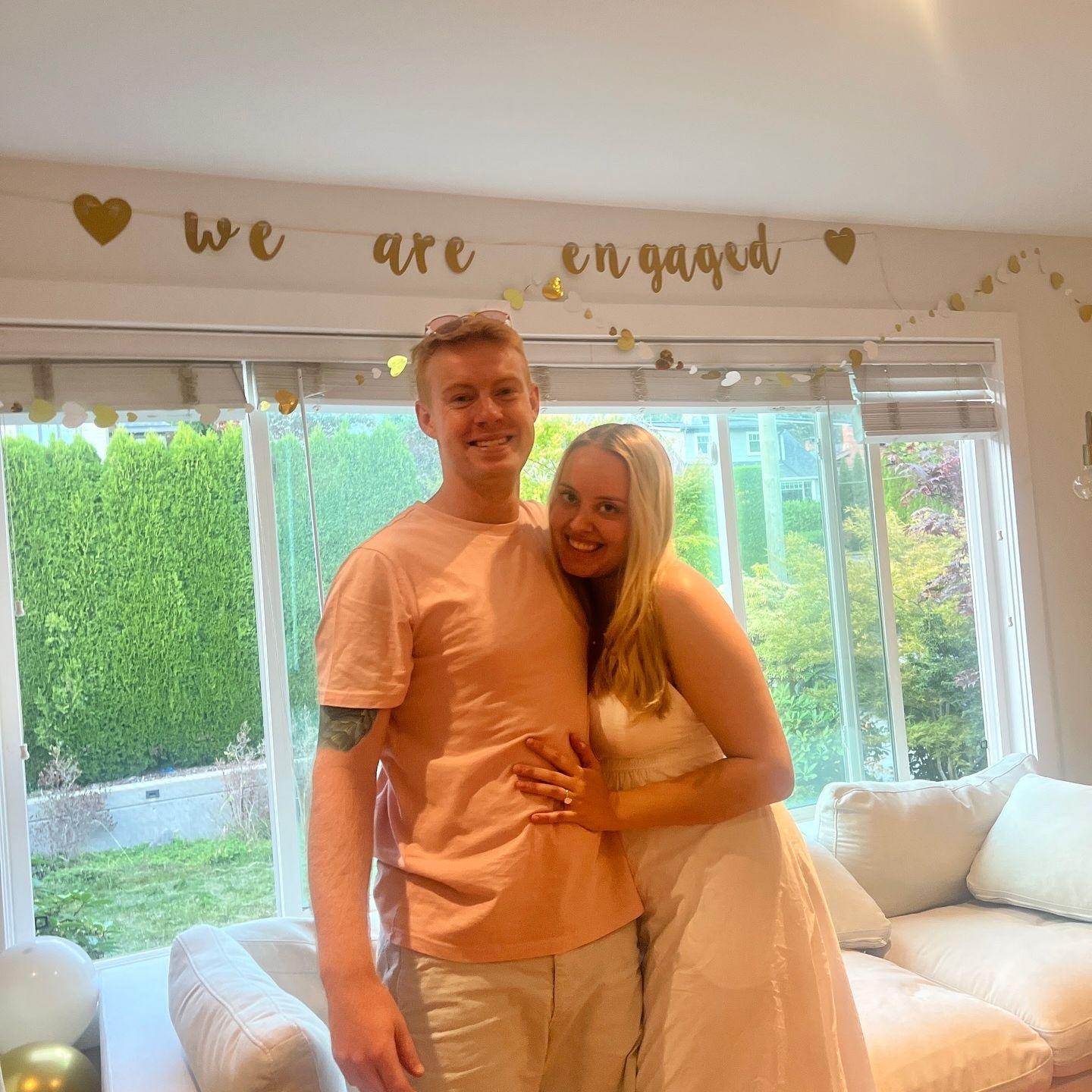 At our engagement party