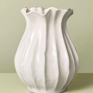 Pleated Ceramic Vase Sour Cream - Hearth & Hand™ with Magnolia This item is not available