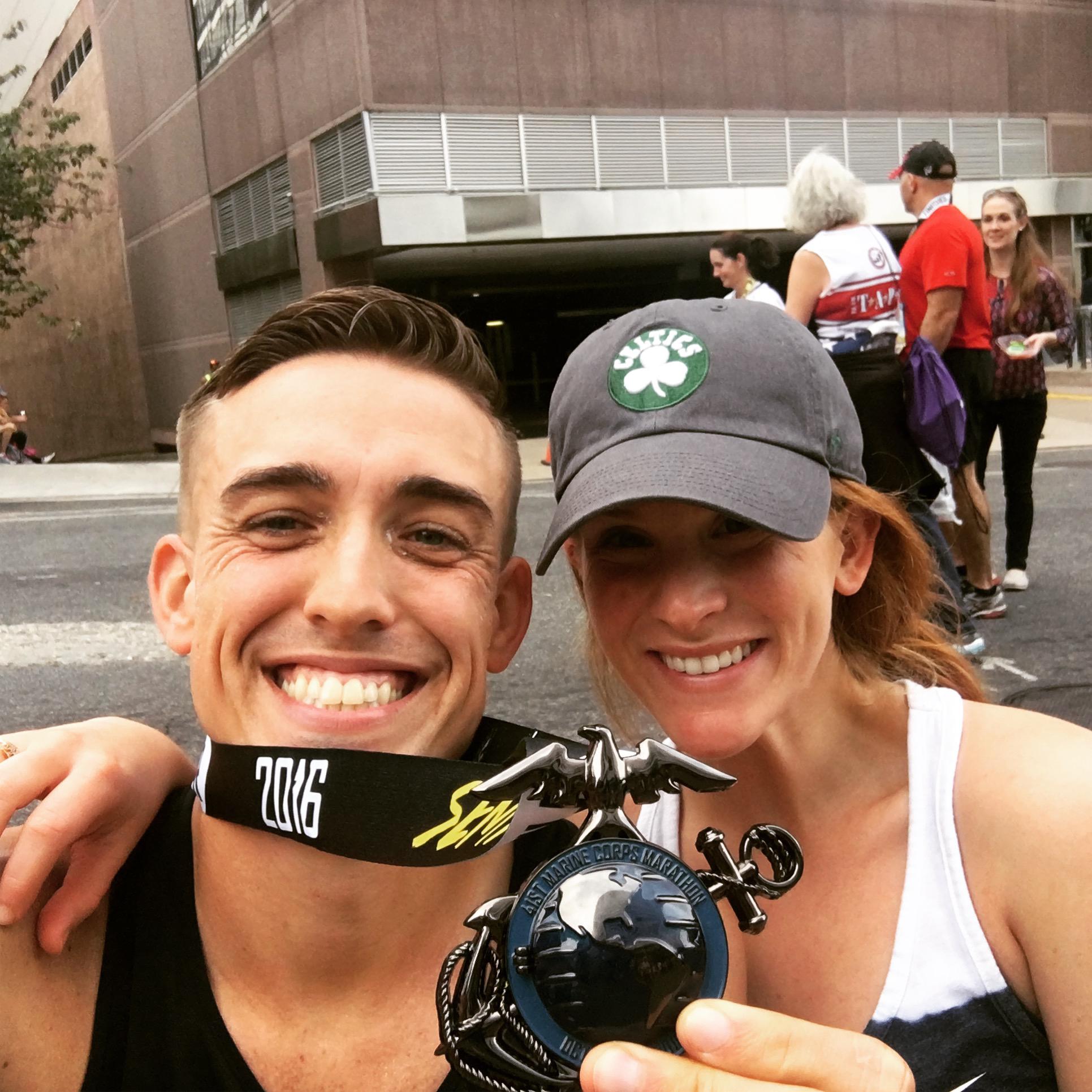 After Mike crushed the 2016 Marine Corps Marathon!