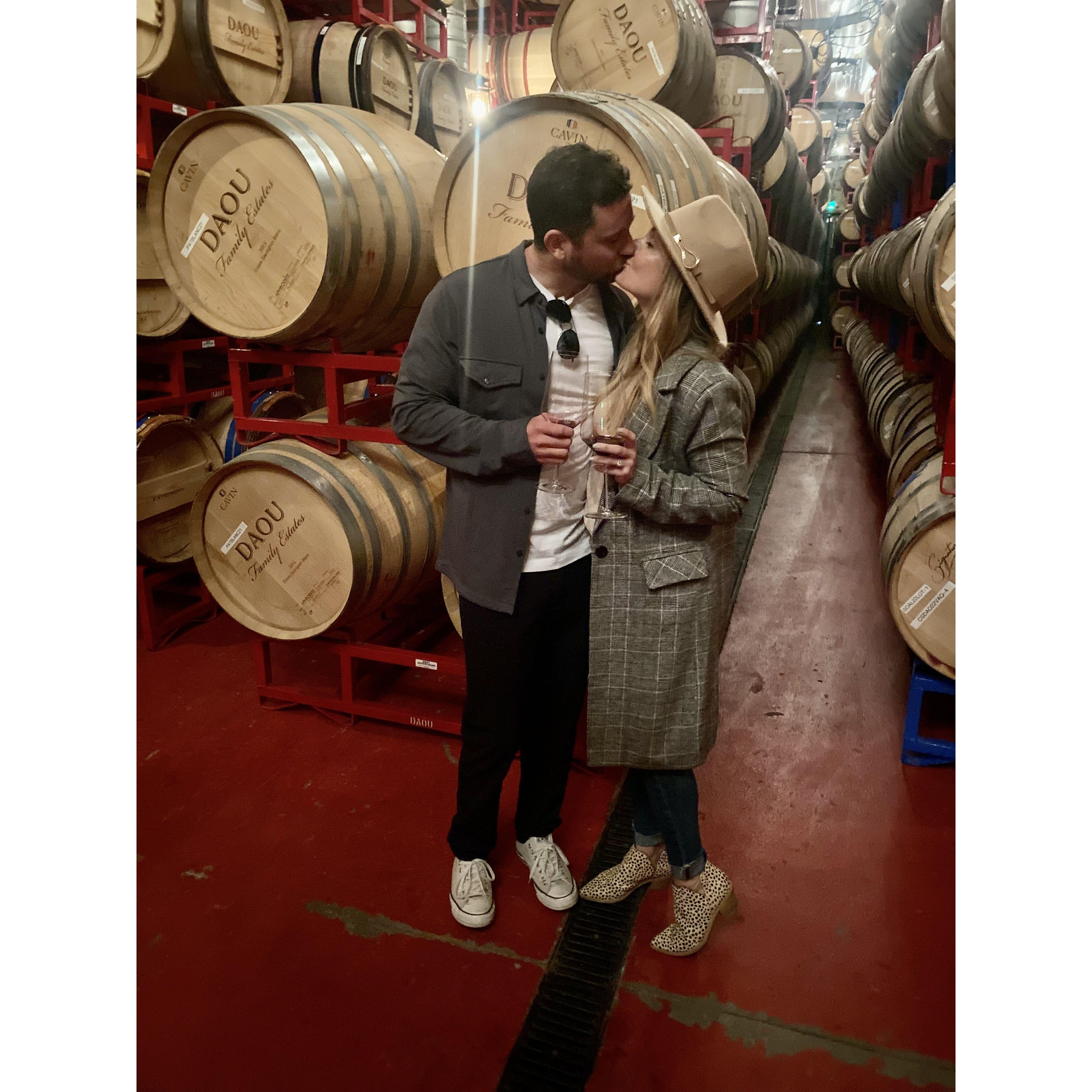 Celebrating our engagement day at Daou Vineyards with Katie and Paul! Had the best tour guide!