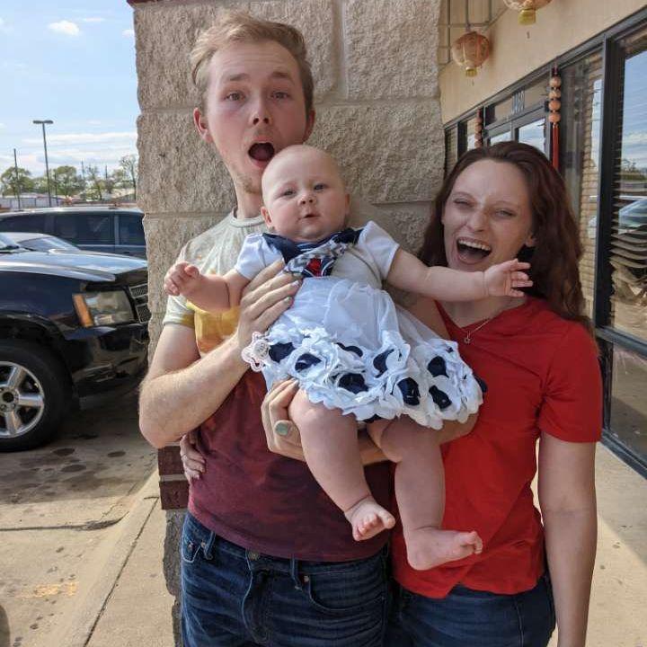 and one with the squirmin' baby Bean!