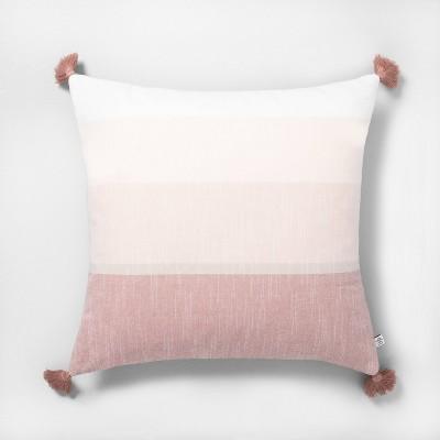 Tassel Throw Pillow Stripe Rose Gold - Hearth & Hand™ with Magnolia