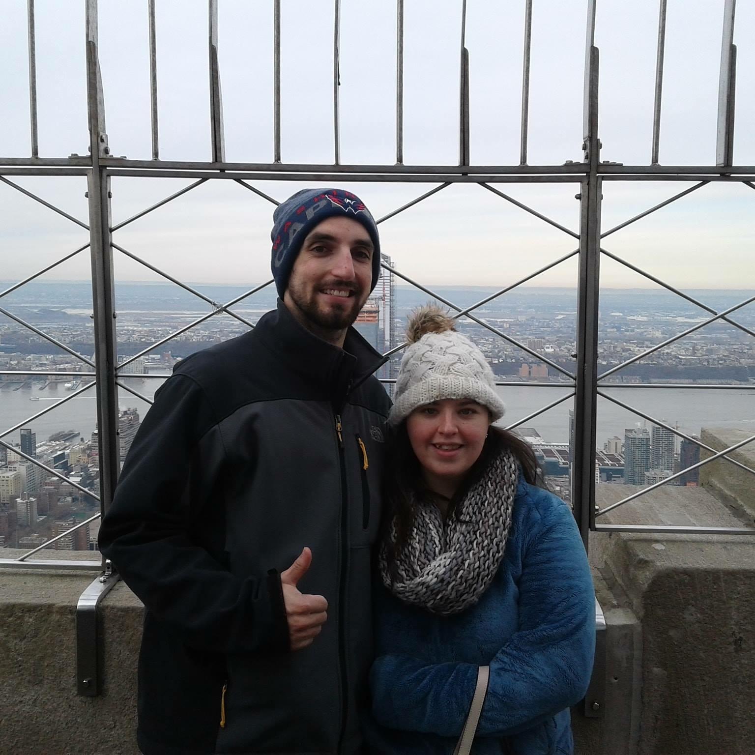 Atop of the Empire State Building in New York City.