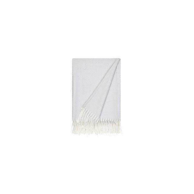 Soft Herringbone Throw Blanket With Fringe 50" X 60" - Becky Cameron, Light Gray