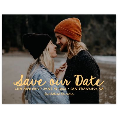 Honey, Yellow Wedding Digital Save the Date - Brielle Photo