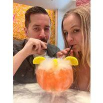 Sharing a lovely libation!
