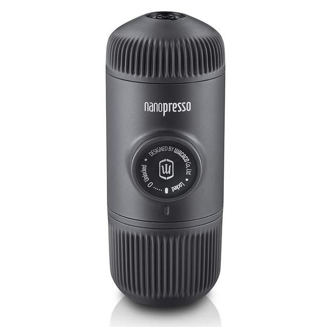 WACACO Nanopresso Portable Espresso Maker, Upgrade Version of Minipresso, 18 Bar Pressure Hand Coffee Maker, Travel Gadgets, Manually Operated, Compatible with Ground Coffee, Perfect for Camping