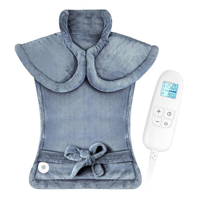 Electric Heating Pad for Neck and Shoulders and Back Pain Relief, FLUFFYWARMTH 24"x33" Large Neck Shoulder Back Heating Heat Pad, Birthday Gifts for Women Men Mom Dad Elderly, ETL & FCC Certified