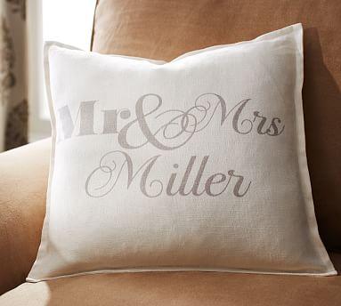 Personalized Mr. & Mrs. Pillow Cover