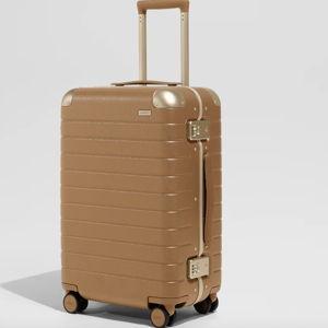 Aluminum Edge Bigger Carry-On in Cognac Brown | Away