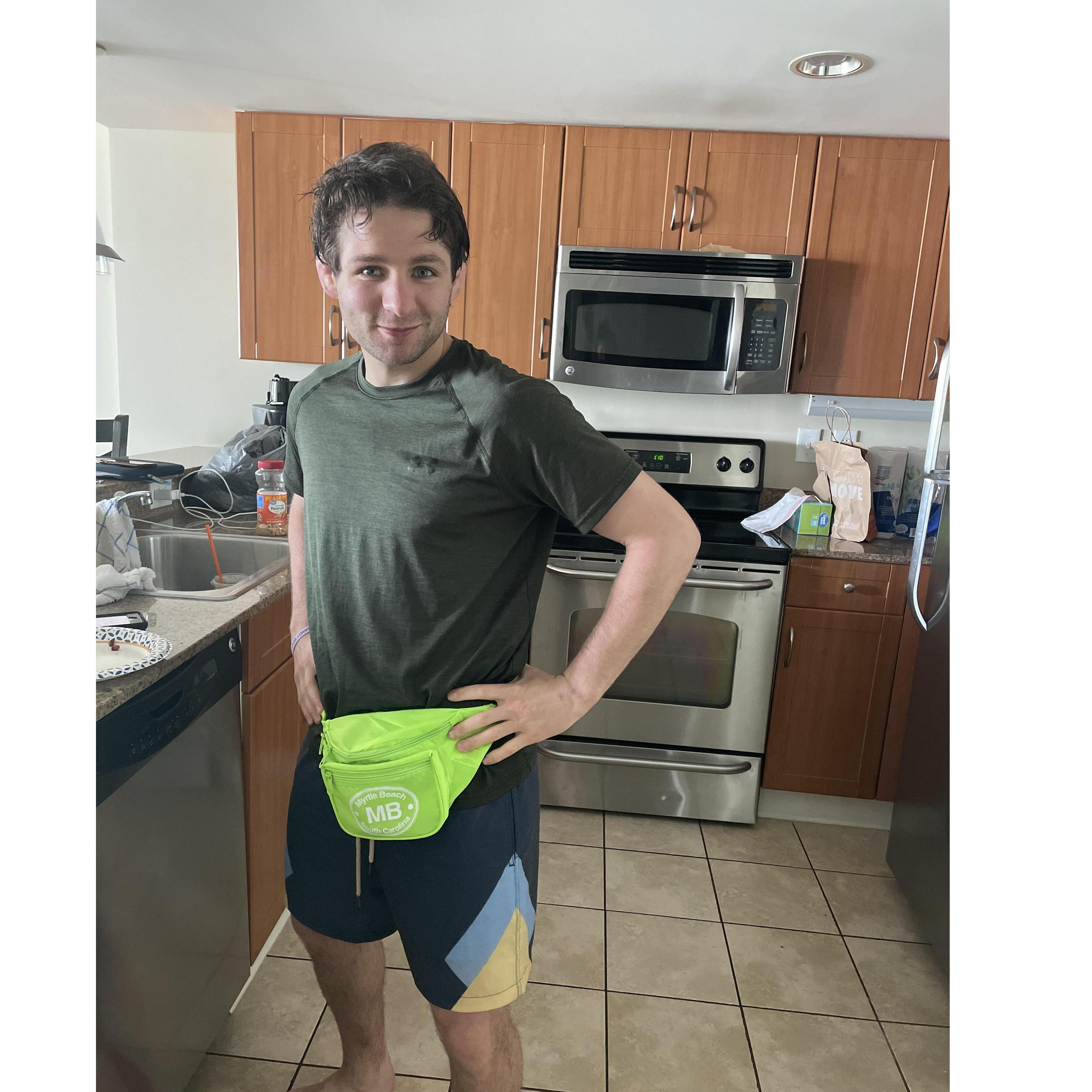 Alex bought a fanny pack to spite Kacey, he is now obsessed with fanny packs.