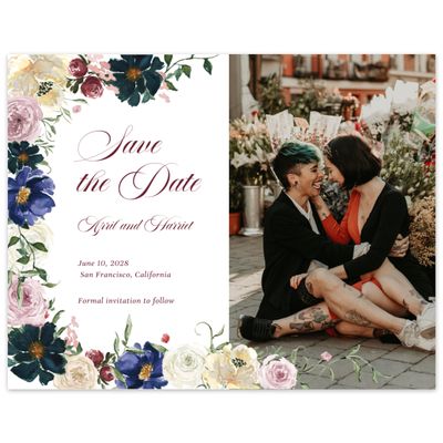 Wine, Red Wedding Digital Save the Date - Moderna Photo