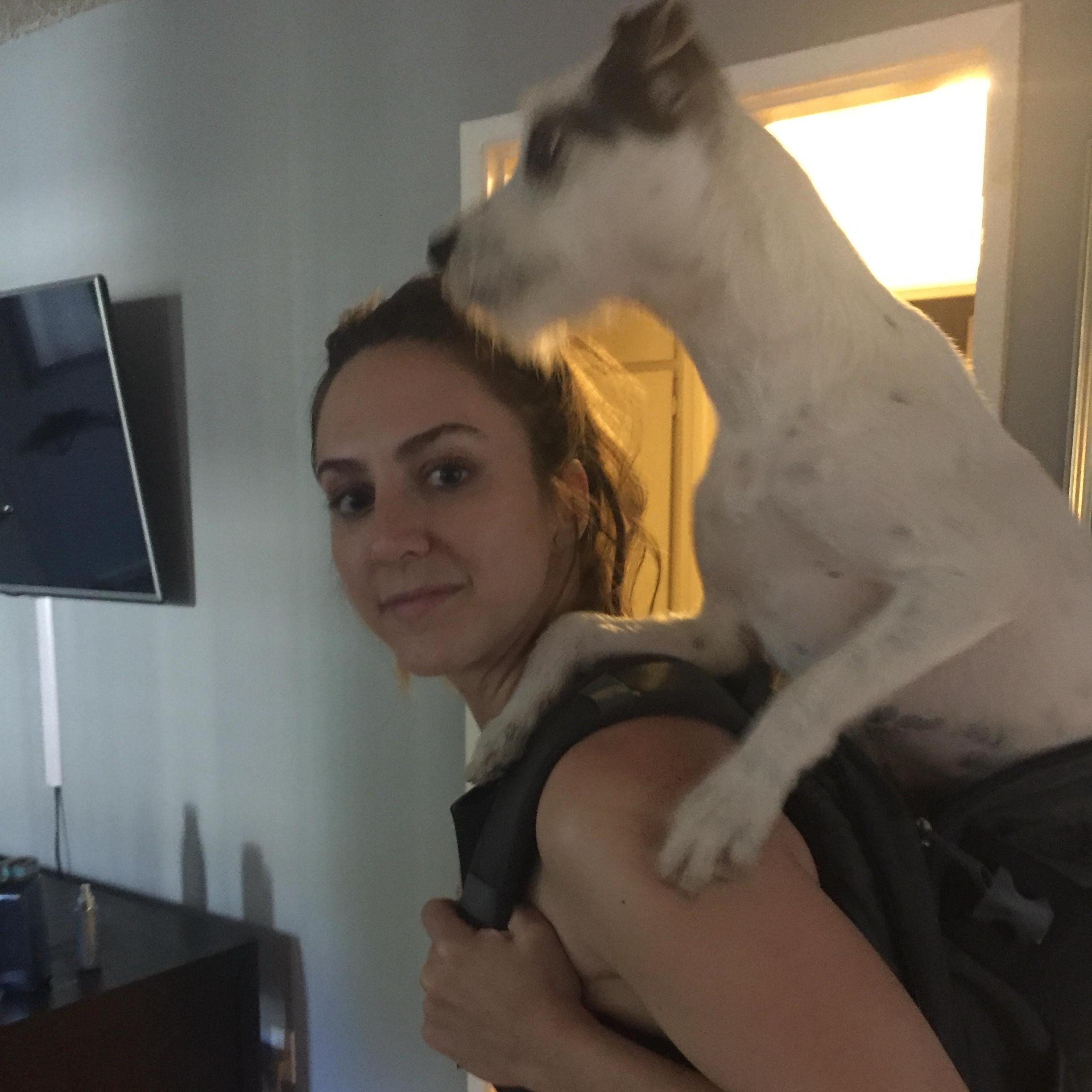 Whitney and our fur baby, Ollie